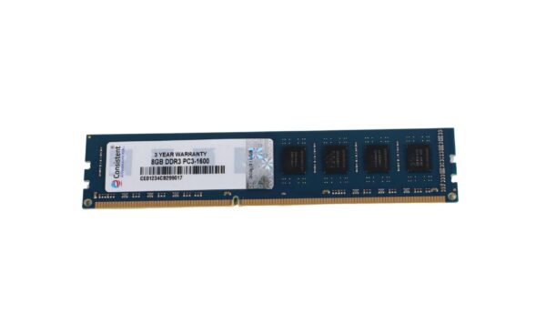 Consistent 8GB DDR3 1600MHz Desktop RAM (Memory) U-DIMM | Long-DIMM | DT PC3-1600 Single Channel Memory