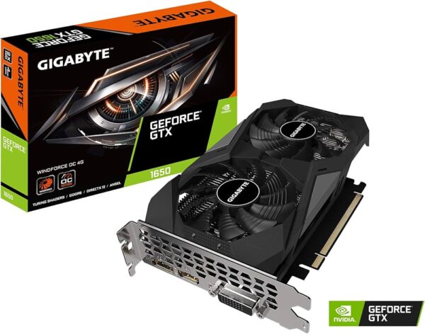 GIGABYTE Nvidia GeForce ® GTX 1650 D6 pci_e_x16 WINDFORCE OC 4GD Graphics Card with Integrated 4GB GDDR6 Memory