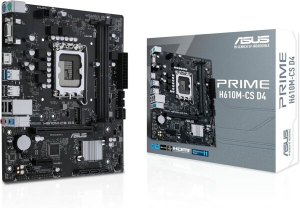 Asus Prime H610M-Cs D4 Motherboard for Intel 12Th Gen Processors - Lga1700 Socket - ATX, Ddr4